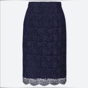 Uniqlo Navy Lacw Skirt Size XS